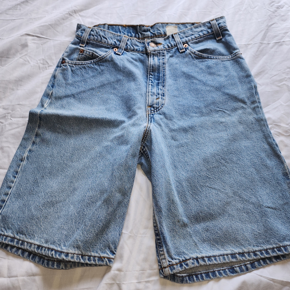 Vtg Levis 560 Jean Denim Blue Shorts Men's Orange Tab Size 32 Is Used - Picture 1 of 14